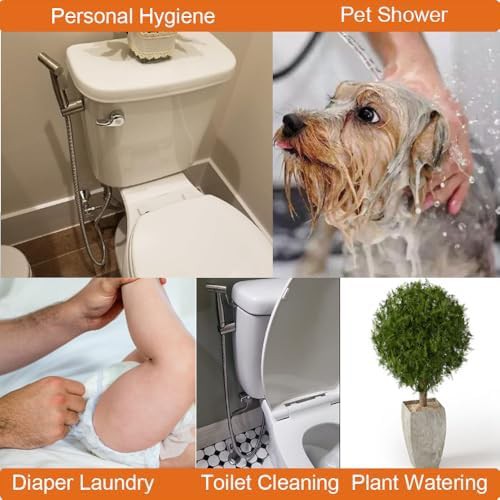 Black handheld toilet sprayer with adjustable pressure — photo 5