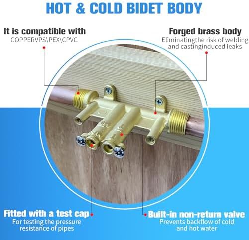 KWOCI brushed nickel wall mounted bidet sprayer — photo 3