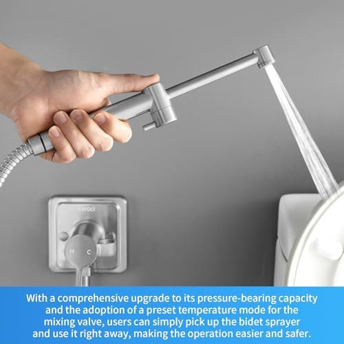 KWOCI stainless steel knob handle bidet sprayer — photo 5