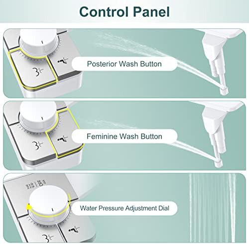 Self cleaning dual nozzle silver slim bidet — photo 3