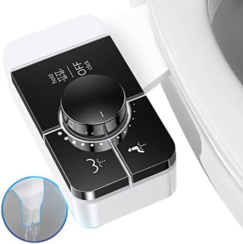 Self cleaning dual nozzle black bidet attachment