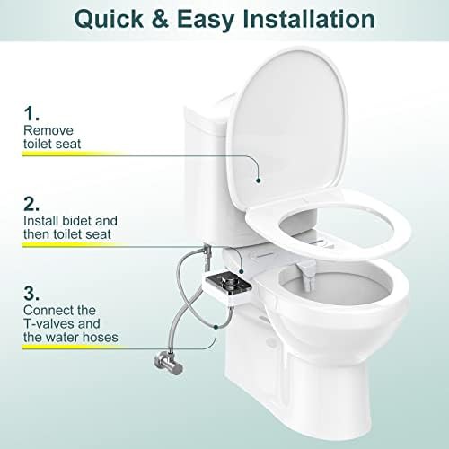 Self cleaning dual nozzle black bidet attachment — photo 5