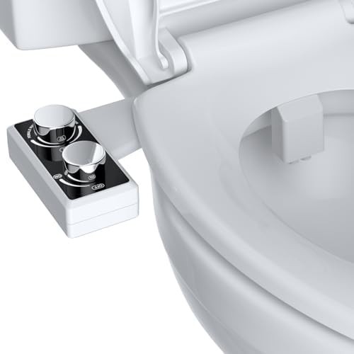 Non electric bidet attachment with dual nozzles