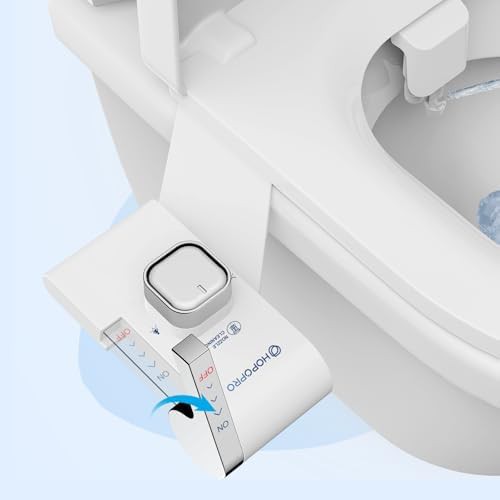 White non-electric bidet with self-cleaning