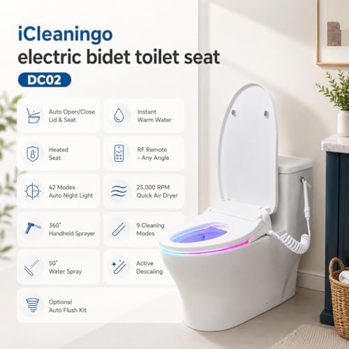 Electric bidet with auto lid and light — photo 3