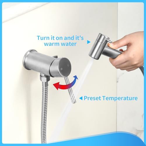 KWOCI brushed nickel vanity mounted bidet sprayer — photo 3