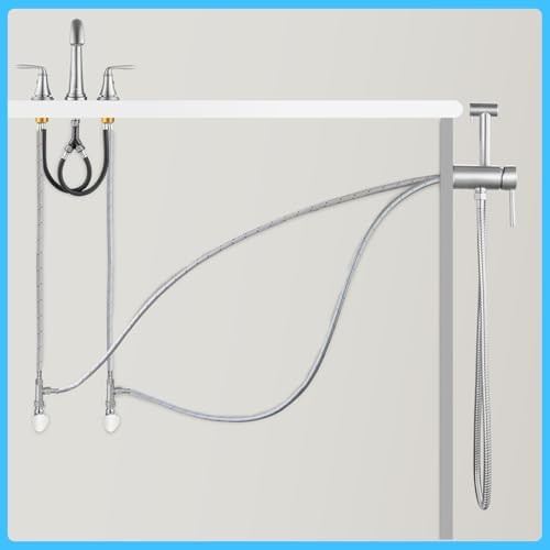 KWOCI brushed nickel vanity mounted bidet sprayer — photo 5