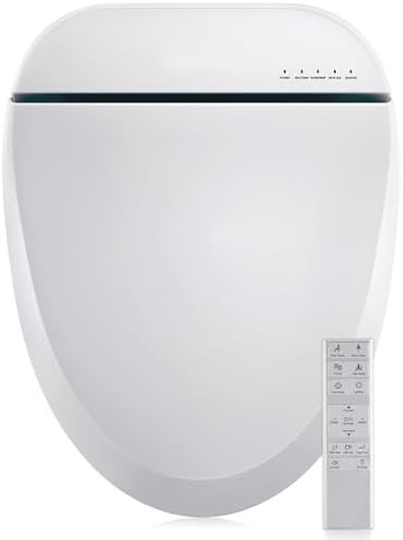 Elongated heated bidet seat with remote control