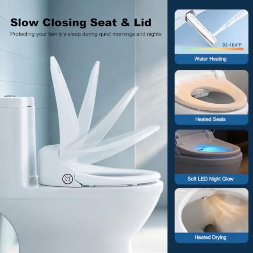Elongated heated bidet seat with remote control — photo 4