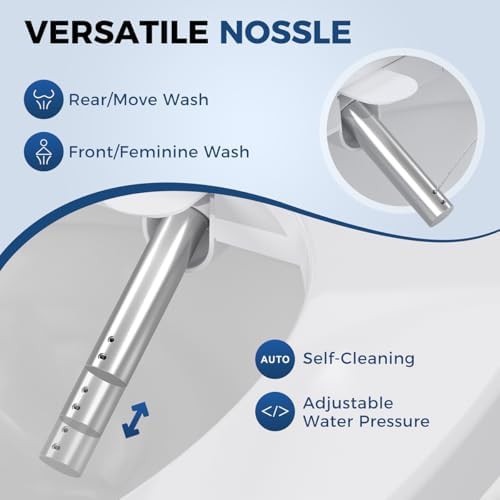 White electric smart bidet seat with dryer — photo 4