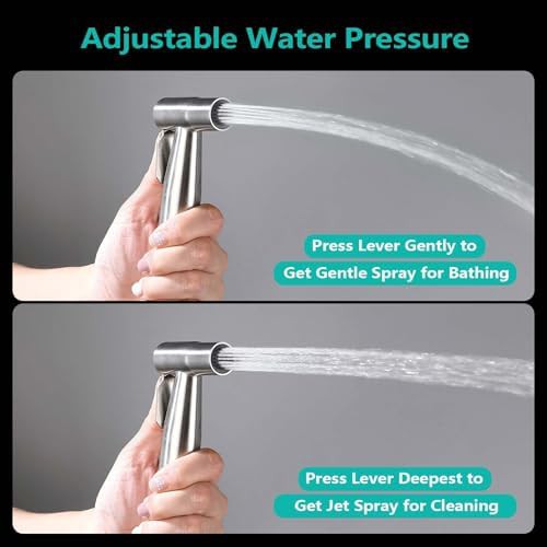 Bidet sprayer with hose brushed nickel — photo 3