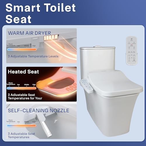 Square electric bidet with air dryer — photo 3