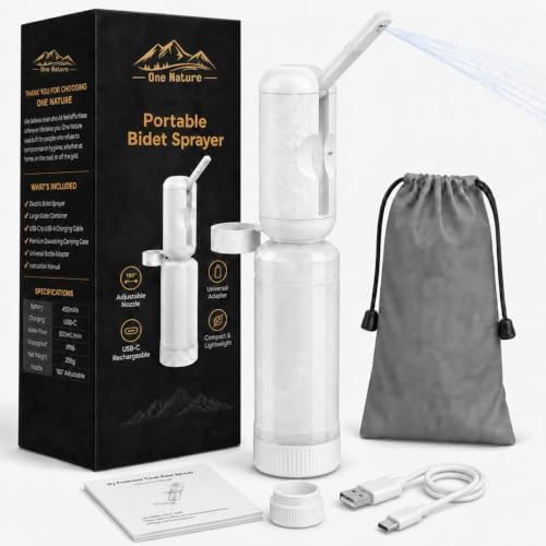 Handheld waterproof electric travel bidet sprayer