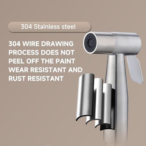 Handheld stainless steel bidet sprayer — photo 4