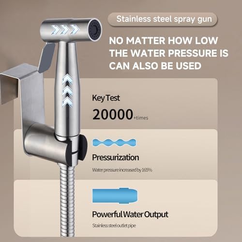 Handheld stainless steel bidet sprayer — photo 5