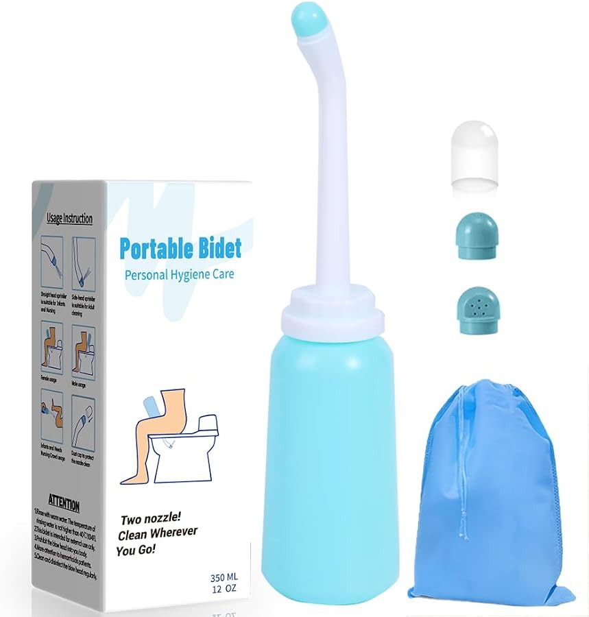 Green handheld postpartum bidet bottle
