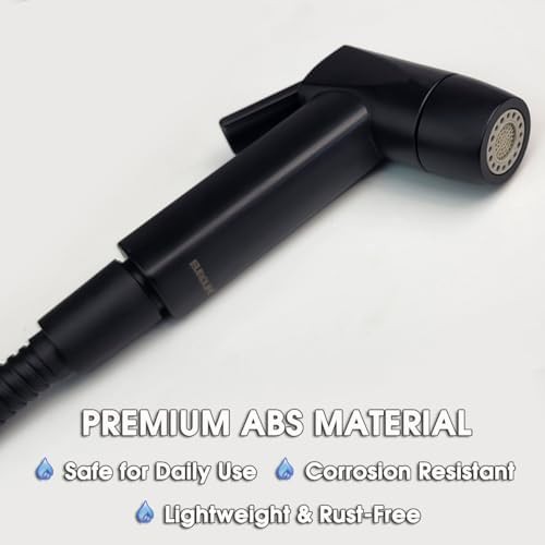 Black handheld bidet sprayer with hose — photo 5