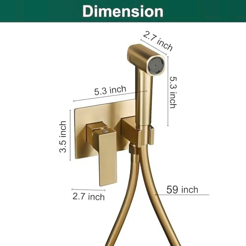 Concealed brass warm water bidet sprayer — photo 3