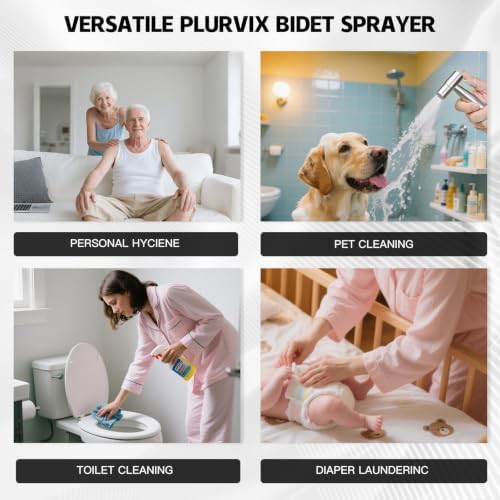 Stainless steel handheld bidet sprayer wand — photo 3