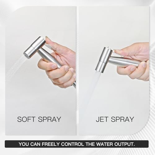 Stainless steel handheld bidet sprayer wand — photo 4