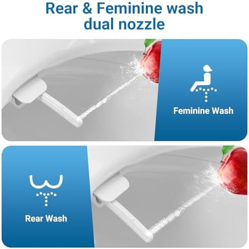 Round quiet close bidet with adjustable spray — photo 3