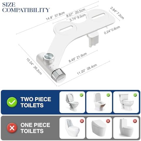 Ultra slim bidet attachment with stainless steel — photo 3
