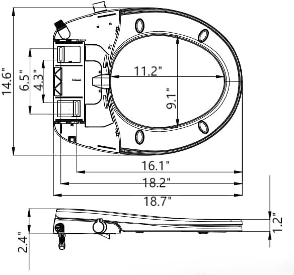 Round white bidet seat for feminine hygiene — photo 4