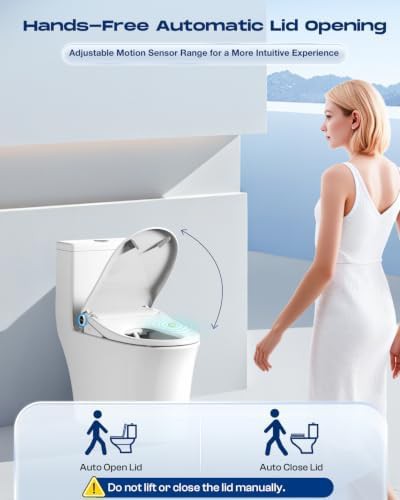 Electric bidet seat with automatic lid — photo 4
