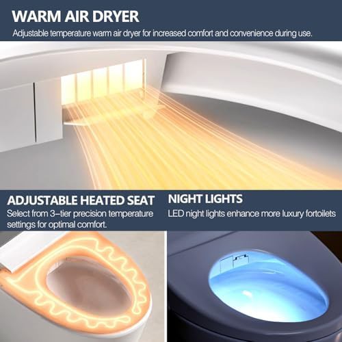 Round bidet toilet seat with warm water — photo 4