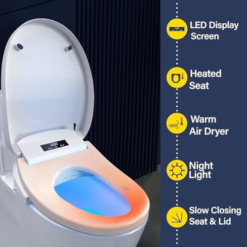 Round smart bidet seat with remote — photo 5