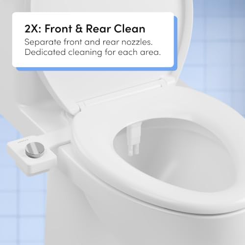 Fresh dual nozzle cool water bidet with chrome knob — photo 3