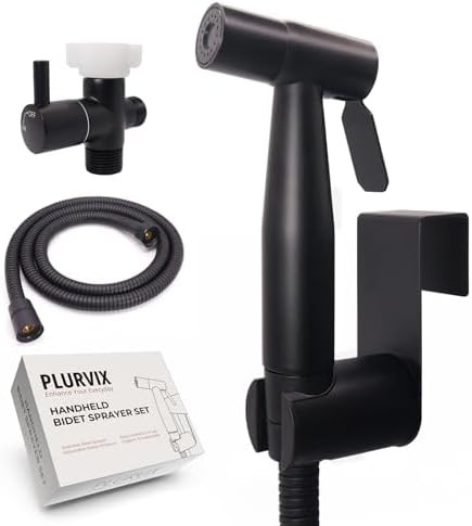 Matte black handheld toilet sprayer set