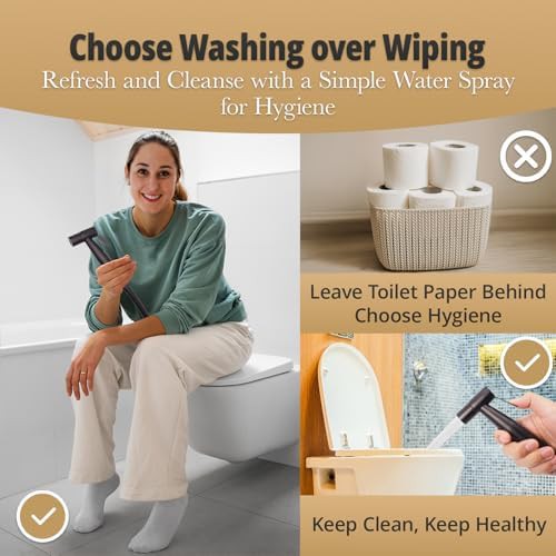 Matte black handheld toilet sprayer set — photo 3