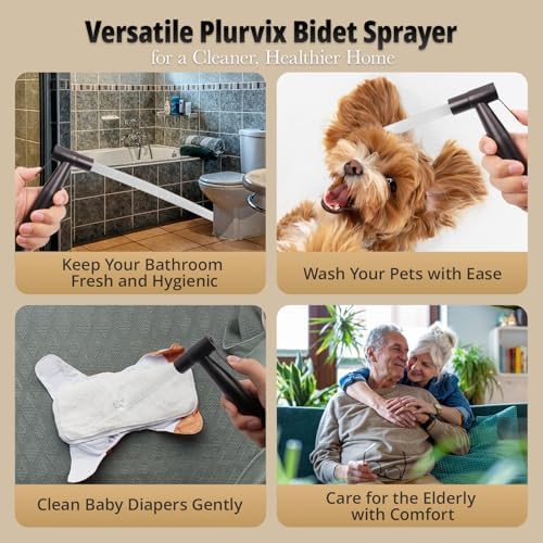Matte black handheld toilet sprayer set — photo 4