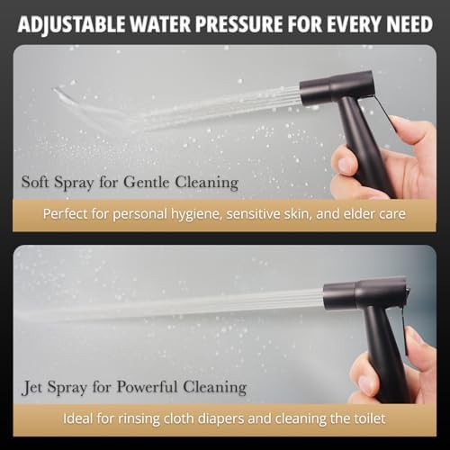 Matte black handheld toilet sprayer set — photo 5