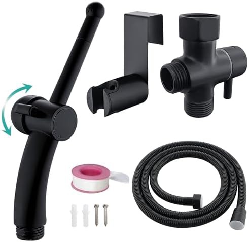 Ergonomic matte black bidet sprayer