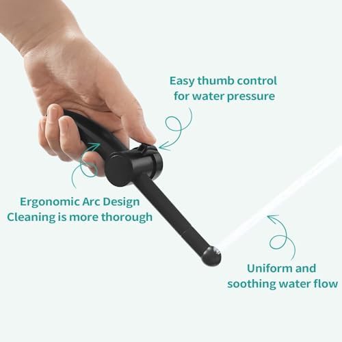 Ergonomic matte black bidet sprayer — photo 5