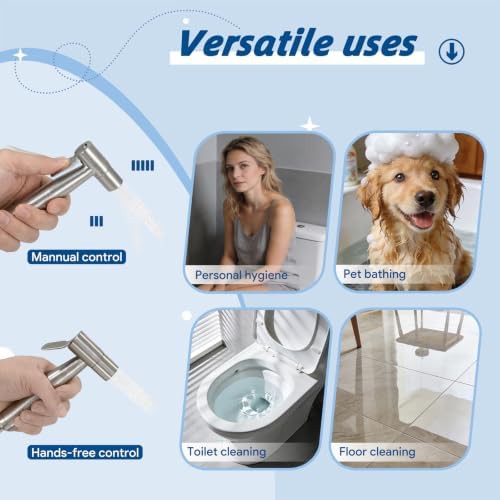 Handheld bidet sprayer with adjustable pressure set — photo 3