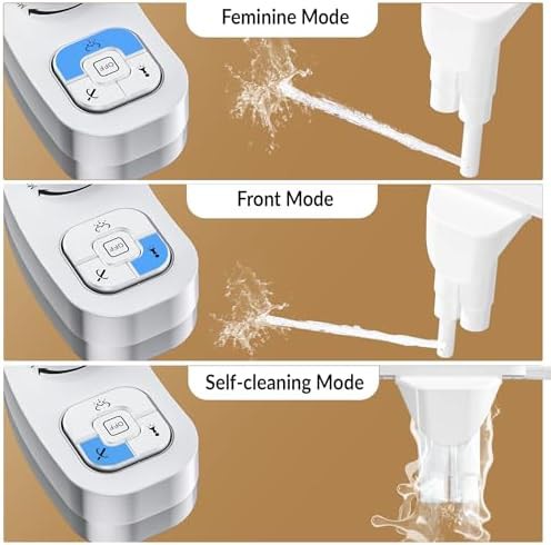 Elongated toilet bidet seat with dual nozzles — photo 4