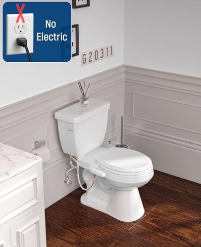 Round bidet toilet seat with dual nozzles — photo 4