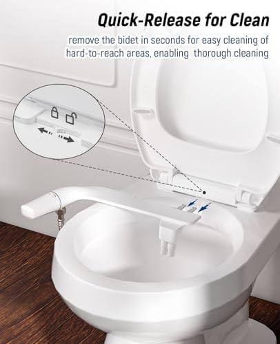 Round bidet toilet seat with dual nozzles — photo 5