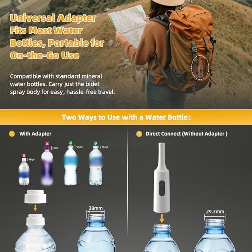 White electric rechargeable handheld travel bidet — photo 4