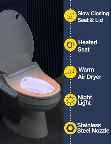 Oval heated bidet seat with remote — photo 4