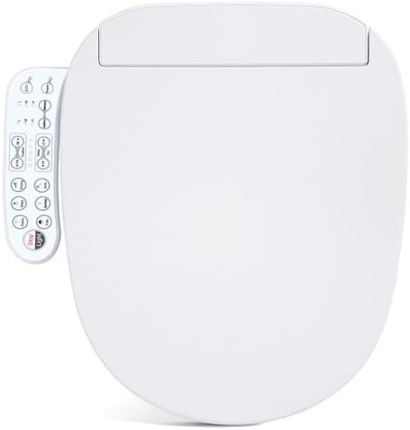 Round heated bidet seat with dryer
