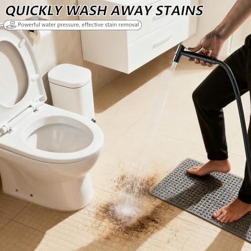Matte black handheld bidet with warm water — photo 4
