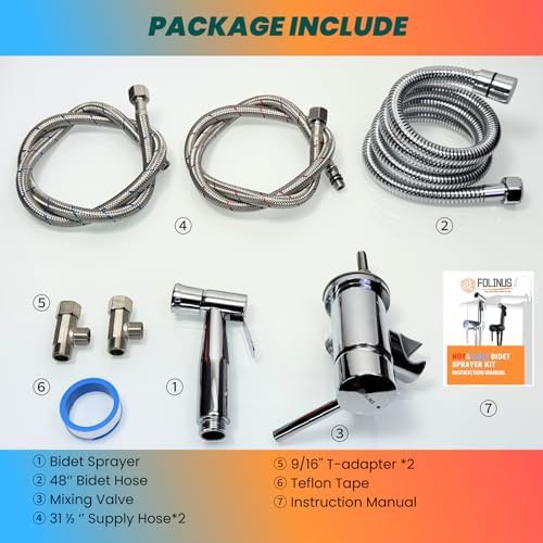 Handheld stainless steel bidet with mixing valve — photo 5