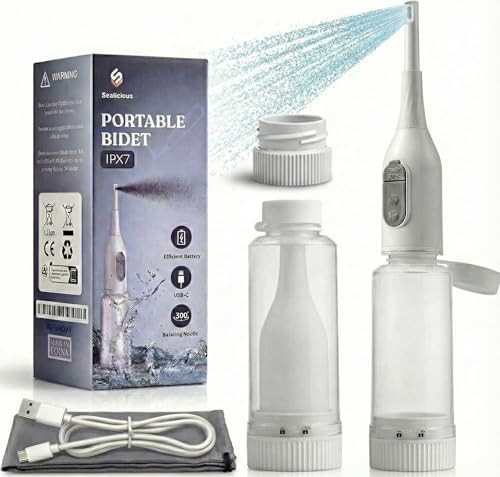 Rechargeable electric bidet with 205ml bottle