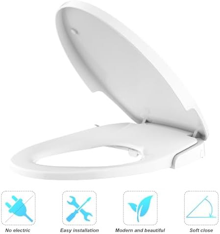 Elongated non electric bidet toilet seat — photo 4