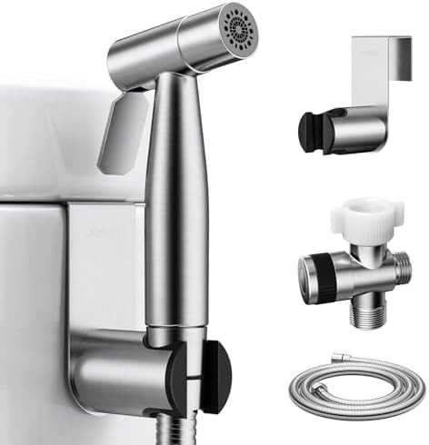 Stainless steel handheld bidet with hose