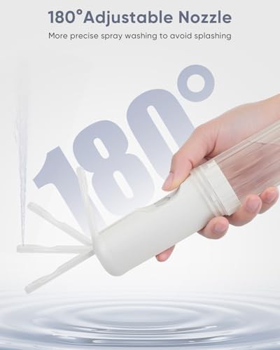 White portable travel bidet with adjustable nozzle — photo 3